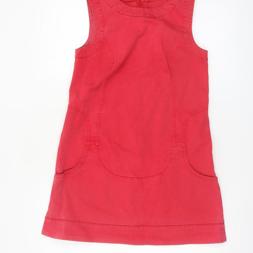 Sisley Women's Red Sleeveless Shift Dress Size S Short Casual