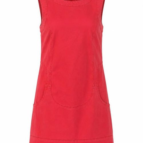 Sisley Women's Red Sleeveless Shift Dress Size S Short Casual