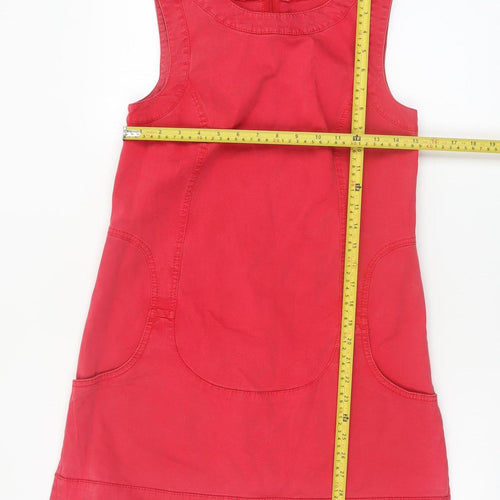 Sisley Women's Red Sleeveless Shift Dress Size S Short Casual