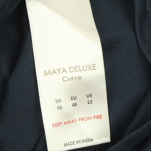 Maya Deluxe Women's Multicoloured Sequin A-Line Dress Size 16
