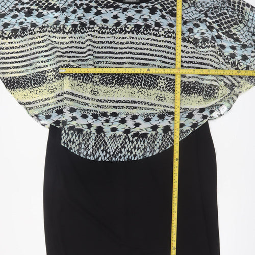 Bonmarché Women’s Black Geometric Shift Dress Size 22 Plus