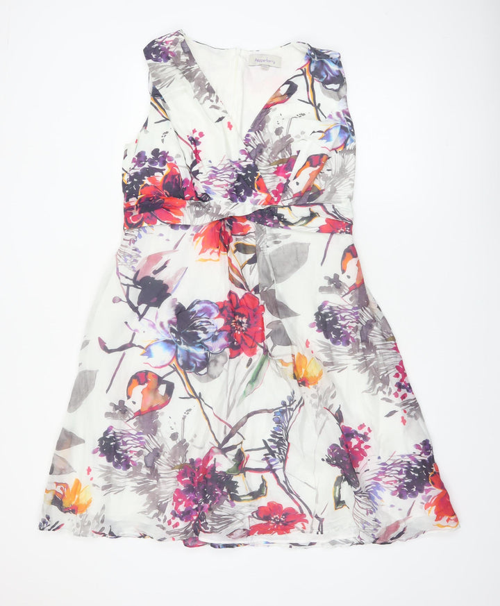 Pepperberry Women Multicoloured Floral A-Line Knee Length Dress Size 16