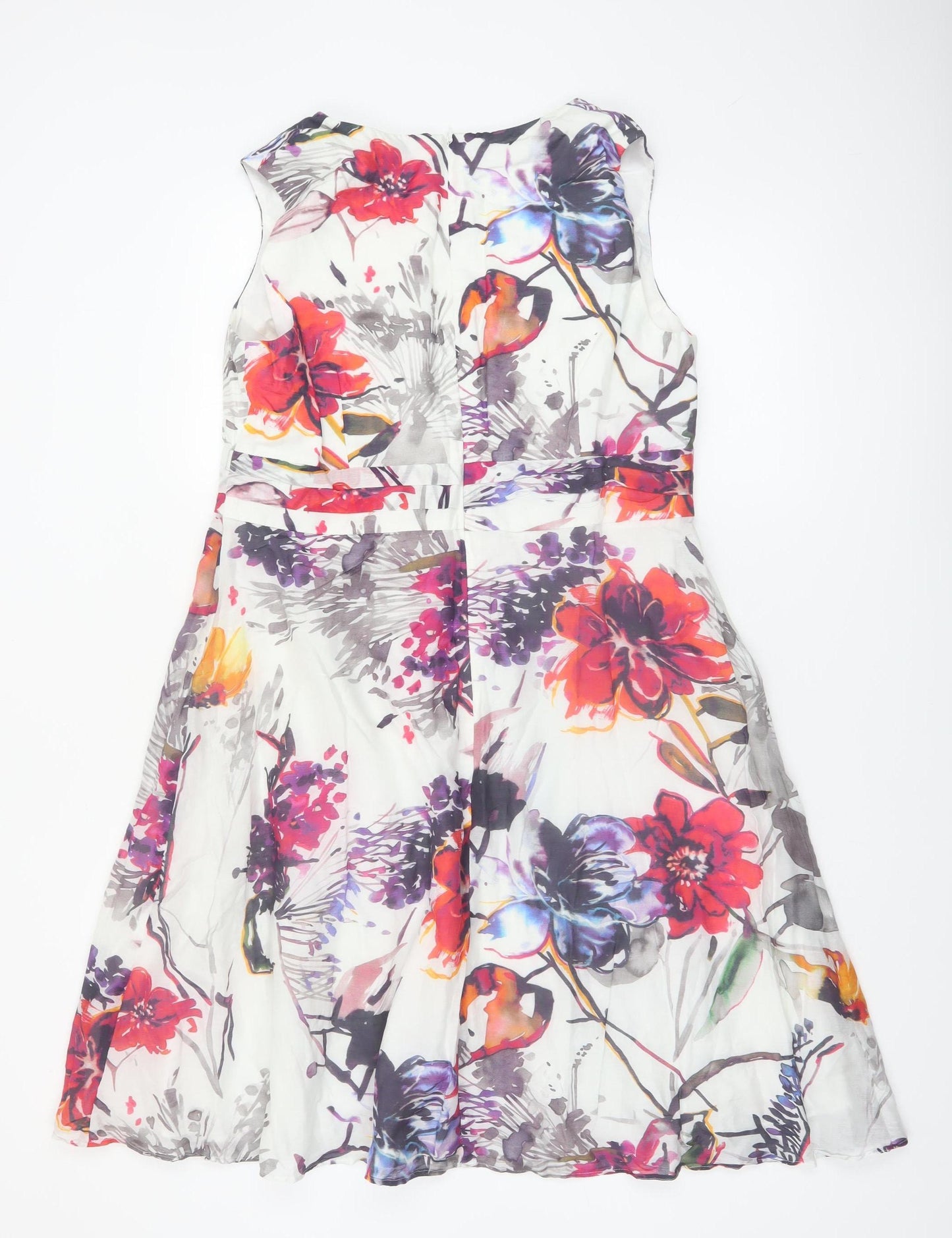 Pepperberry Women Multicoloured Floral A-Line Knee Length Dress Size 16