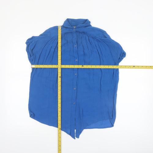French Connection Women's Blue Viscose Tunic Blouse Size S