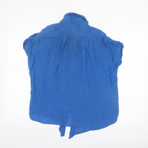 French Connection Women's Blue Viscose Tunic Blouse Size S