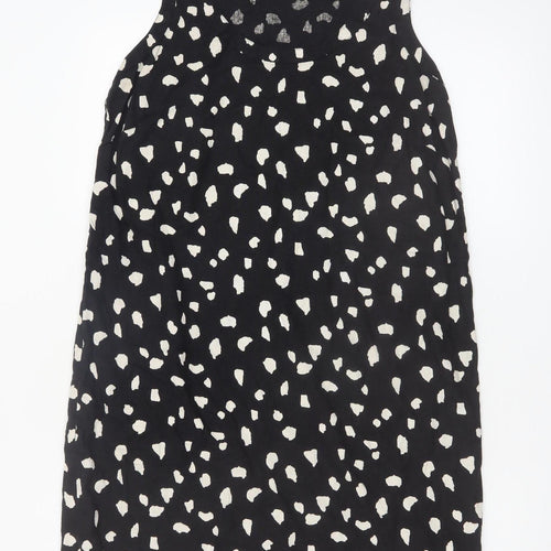Marks and Spencer Women Black Viscose Shift Dress Size 12
