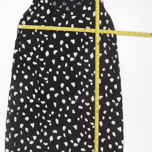 Marks and Spencer Women Black Viscose Shift Dress Size 12