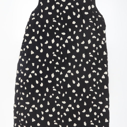 Marks and Spencer Women Black Viscose Shift Dress Size 12