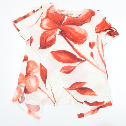 Phase Eight Women's Multicoloured Floral Viscose Tunic Blouse UK 12