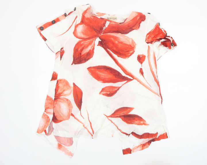 Phase Eight Women's Multicoloured Floral Viscose Tunic Blouse UK 12