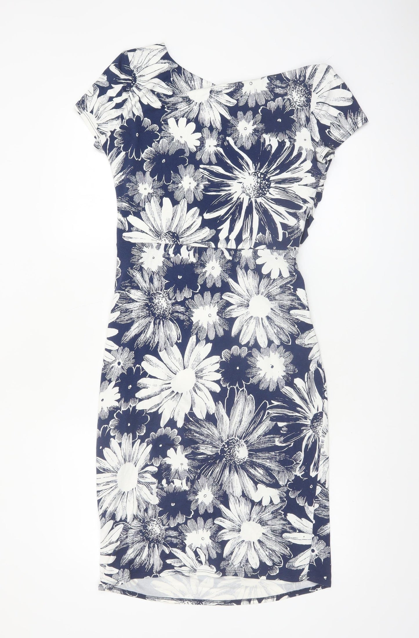Phase Eight Women’s Blue Floral Bodycon Knee Length Dress Size 12