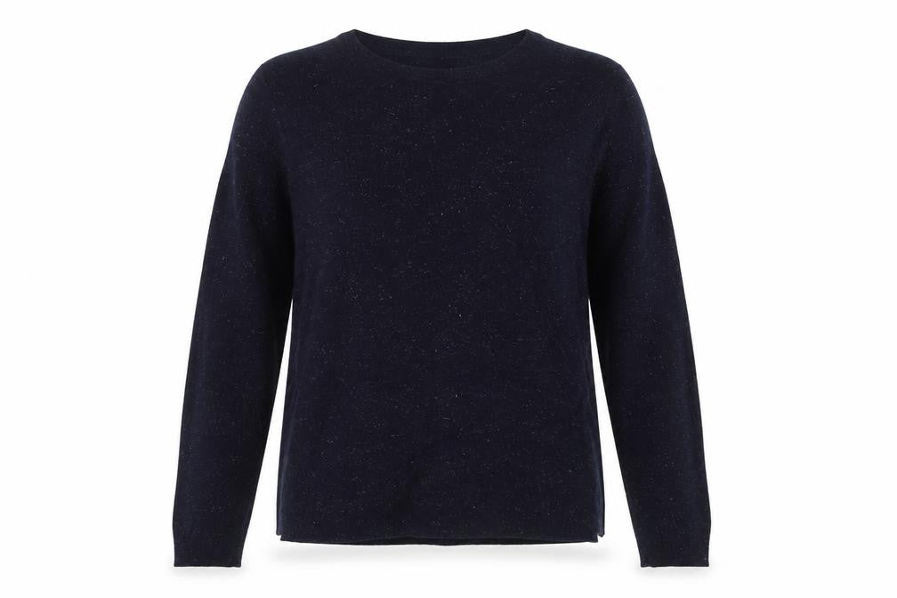 Front view of Whistles Women Black Wool Blend Crew Neck Jumper, size 14