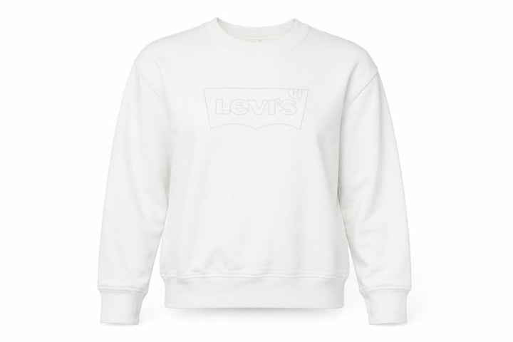 Levi's Women's White XS Cotton Blend Pullover Sweatshirt