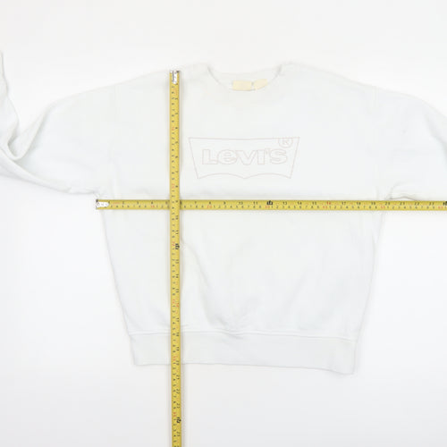 Levi's Women's White XS Cotton Blend Pullover Sweatshirt