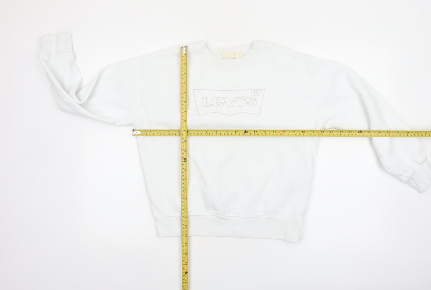 Levi's Women's White XS Cotton Blend Pullover Sweatshirt
