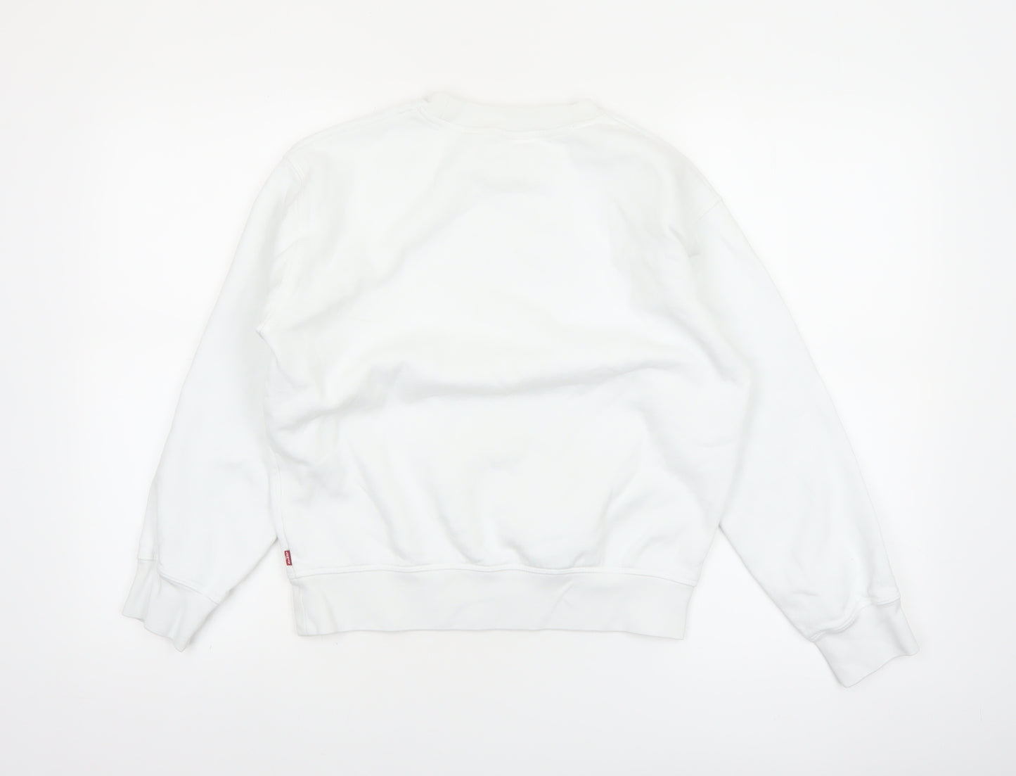 Levi's Women's White XS Cotton Blend Pullover Sweatshirt