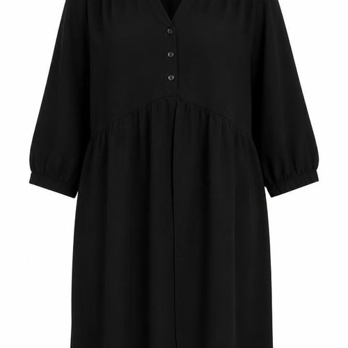 New Look Women’s Black Maternity Shirt Dress UK 16 Button Up 3/4 Sleeve