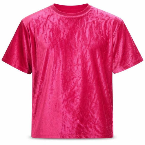 River Island Men's Pink Velvet Short Sleeve Crew Neck XL T-Shirt