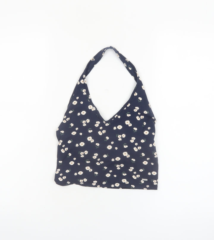 Hollister Women's Blue Floral Halter Camisole Tank Top Size S