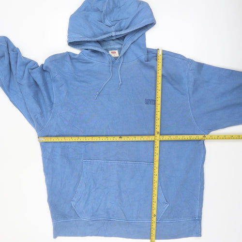 Levi's Men's Blue Pullover Hoodie XL Cotton Logo Casual