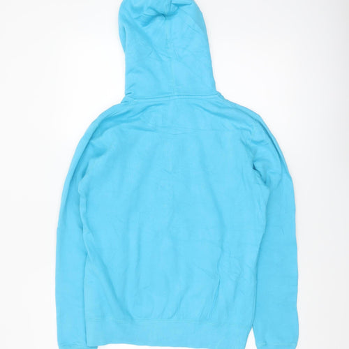Nike Women's Blue Full Zip Hoodie Size M Cotton Blend