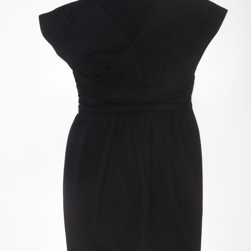 Bravissimo Women Black Size 14 V-Neck Bodycon Knee Length Dress