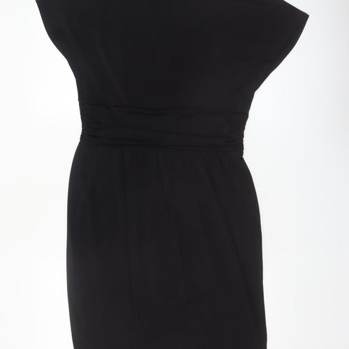 Bravissimo Women Black Size 14 V-Neck Bodycon Knee Length Dress