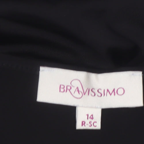 Bravissimo Women Black Size 14 V-Neck Bodycon Knee Length Dress