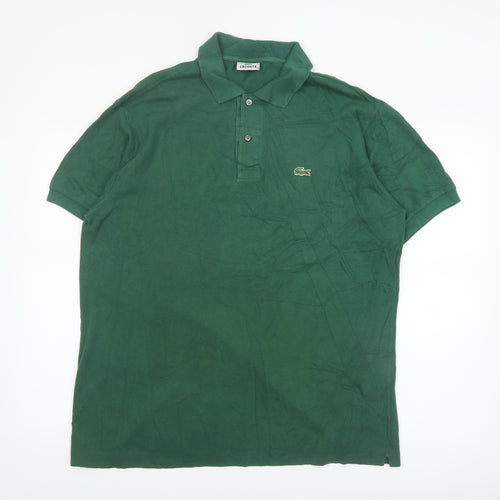 Lacoste Men's Green Polo Shirt Size 2XL Cotton Short Sleeve Classic Fit