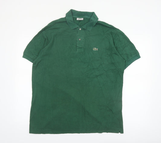 Lacoste Men's Green Polo Shirt Size 2XL Cotton Short Sleeve Classic Fit