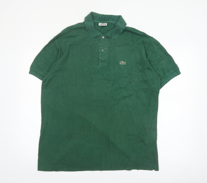 Lacoste Men's Green Polo Shirt Size 2XL Cotton Short Sleeve Classic Fit