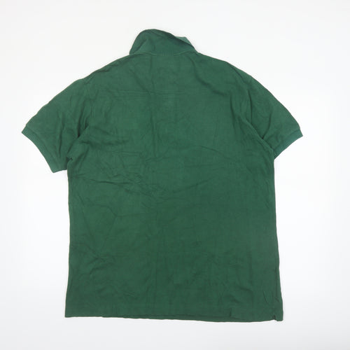 Lacoste Men's Green Polo Shirt Size 2XL Cotton Short Sleeve Classic Fit