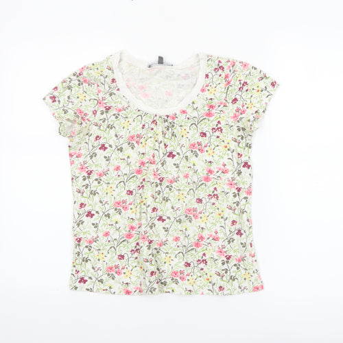 Laura Ashley Women’s Multicoloured Floral Cotton T-Shirt UK 8