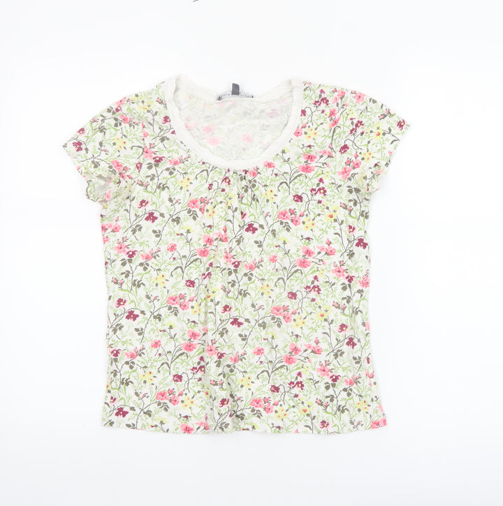 Laura Ashley Women’s Multicoloured Floral Cotton T-Shirt UK 8