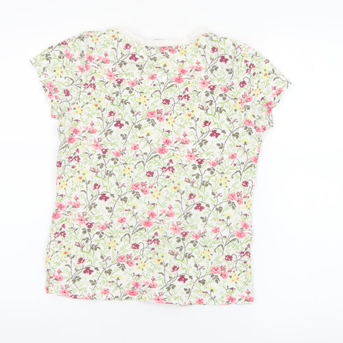 Laura Ashley Women’s Multicoloured Floral Cotton T-Shirt UK 8