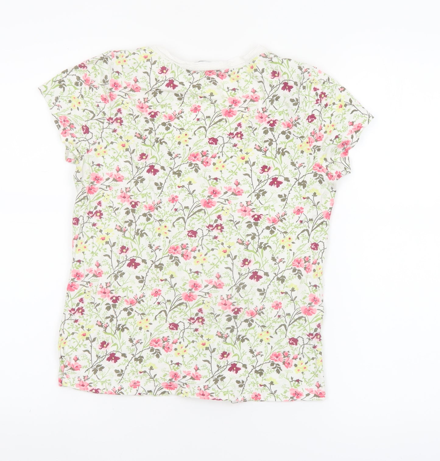Laura Ashley Women’s Multicoloured Floral Cotton T-Shirt UK 8