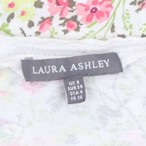 Laura Ashley Women’s Multicoloured Floral Cotton T-Shirt UK 8