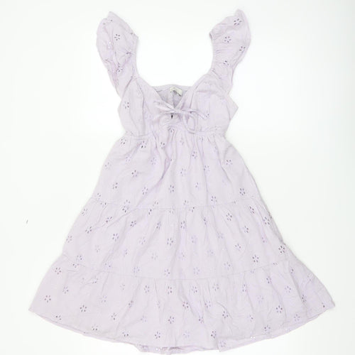 Hollister Women's Purple XS Fit & Flare Sleeveless Dress