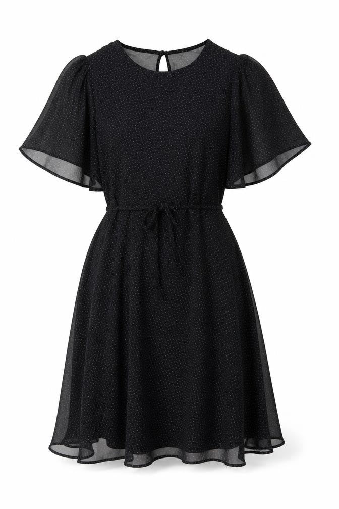 Jack Wills Women’s Black Polka Dot Fit & Flare Dress Size 8