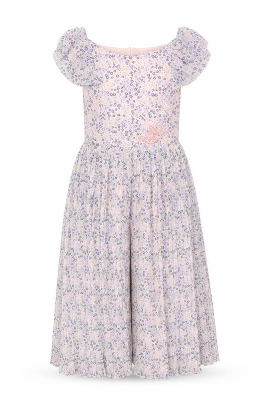 Marks and Spencer Girls Pink Floral Chiffon Romper 7-8 Years