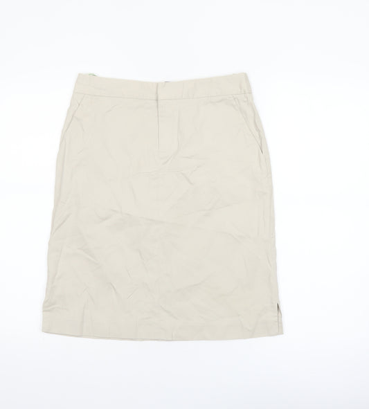 GAP Women’s Beige Cotton Pencil Skirt Size 6 Knee Length
