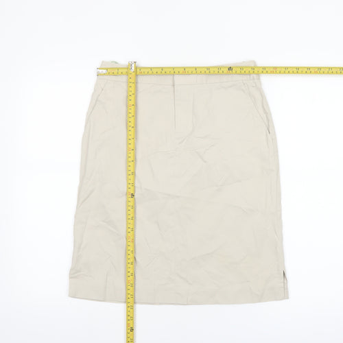 GAP Women’s Beige Cotton Pencil Skirt Size 6 Knee Length