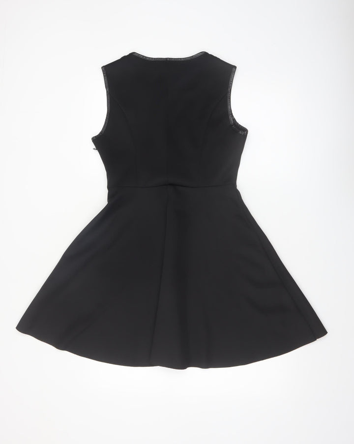 Blue Vanilla Women's Black Sleeveless Skater Dress Size S