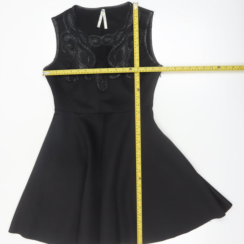 Blue Vanilla Women's Black Sleeveless Skater Dress Size S