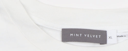 Mint Velvet Women's White XL Graphic Lobster Cotton T-Shirt