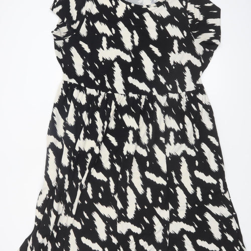 Simply Be Women's Black White Midi A-Line Dress Size 20