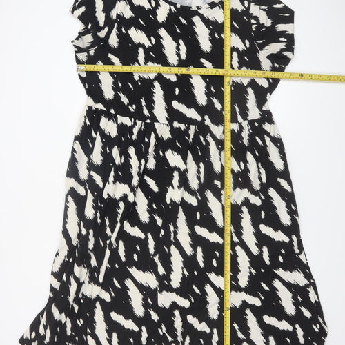 Simply Be Women's Black White Midi A-Line Dress Size 20