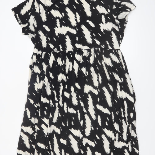 Simply Be Women's Black White Midi A-Line Dress Size 20