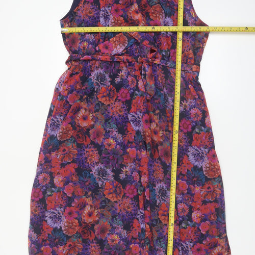 Wallis Women’s Multicoloured Floral Hi-Low Sleeveless Fit & Flare Dress UK 18