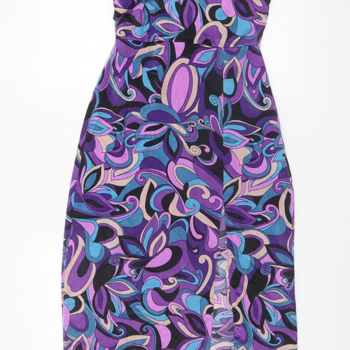 Vesper Women's Multicoloured Strapless Bodycon Dress Size 6